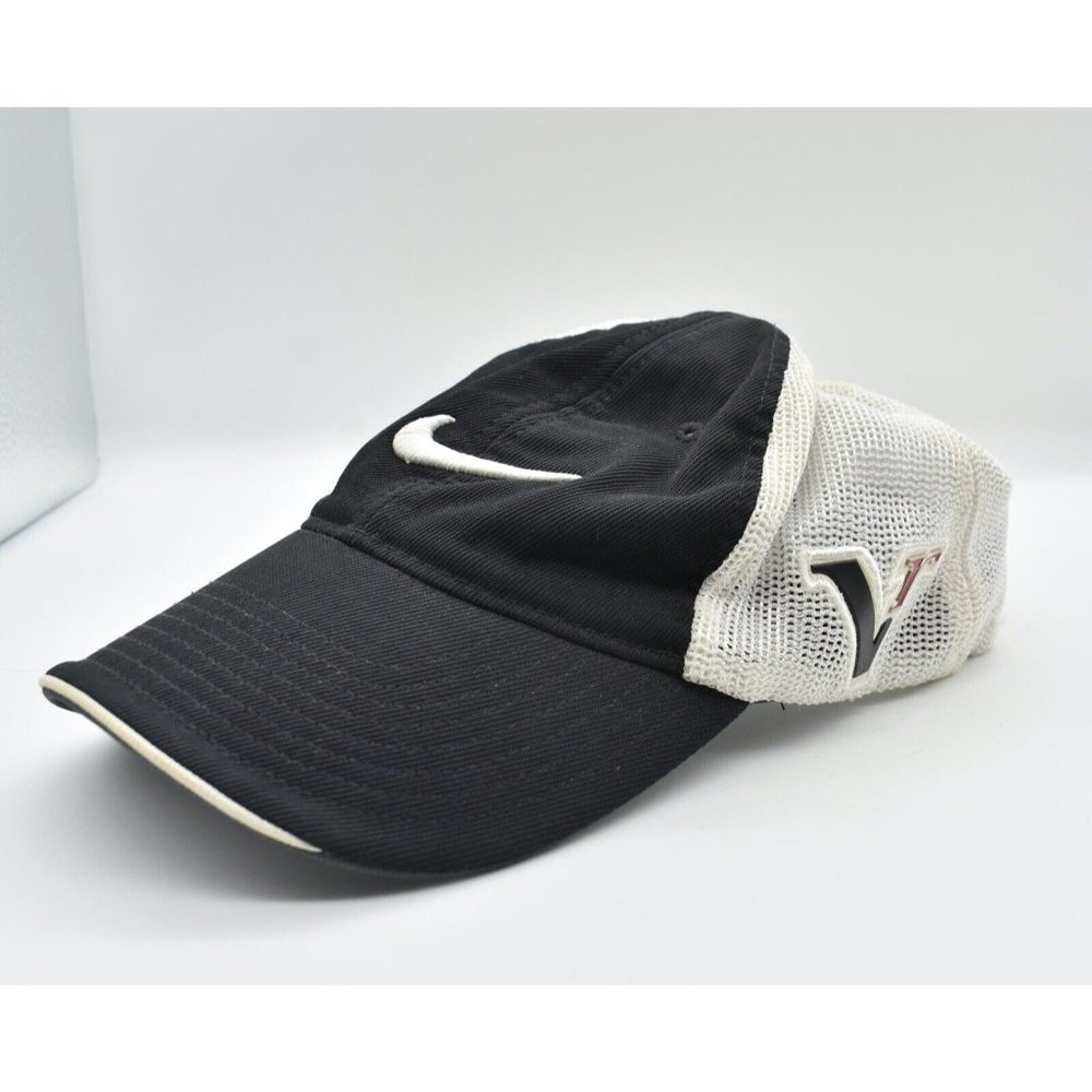Nike One Vr Golf Cap Hat Mesh Back Fitted Flexfit Size M/L Black White